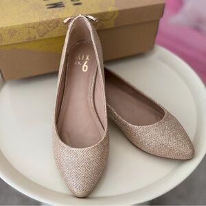 Mix No. 6 Women's Sparkle Flats - Champagne